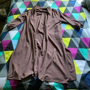 Mauve Maxi Cardigan